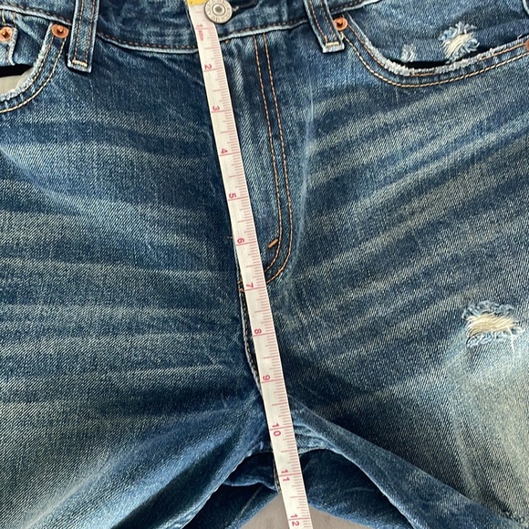 Abercrombie & Fitch Annie Girlfriend jeans distressing & floral embroidery 2/26R - Picture 14 of 16